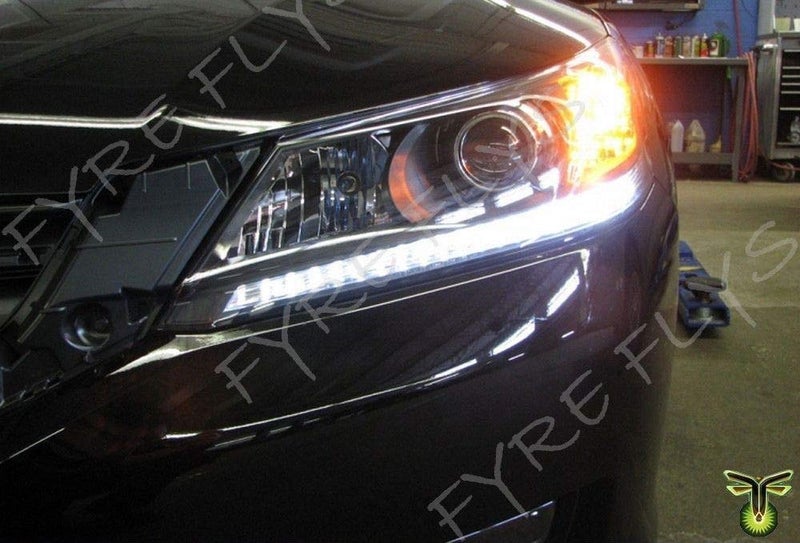 Fyre Flys LED Headlight DRL Strip Bulbs for 2013-2015 Honda Accord Super Bright 6000K white Canbus Error Free 3014 Series - Image 2